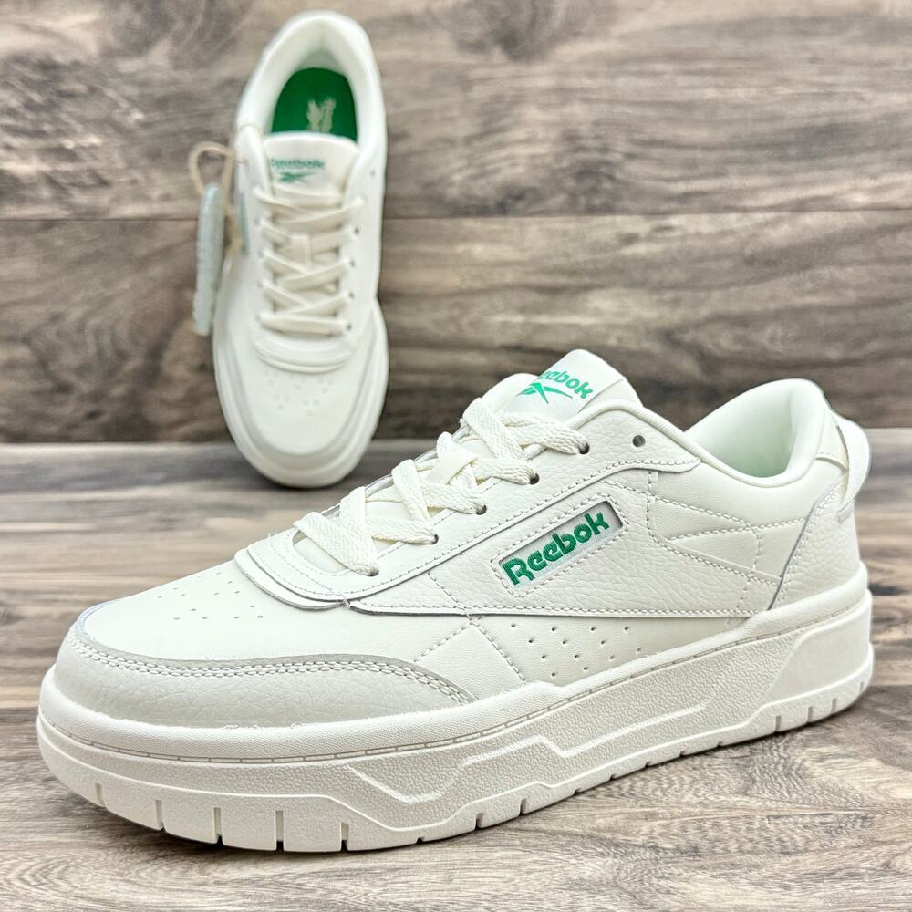 NIB Reebok 8.5M 39 Tech G Geo 90s Womens Sneakers Chalk White Green Retro